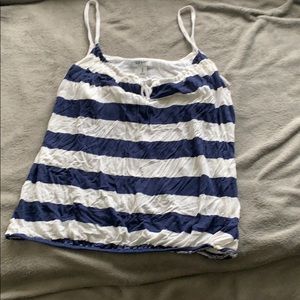 Old navy blue and white striped shirt